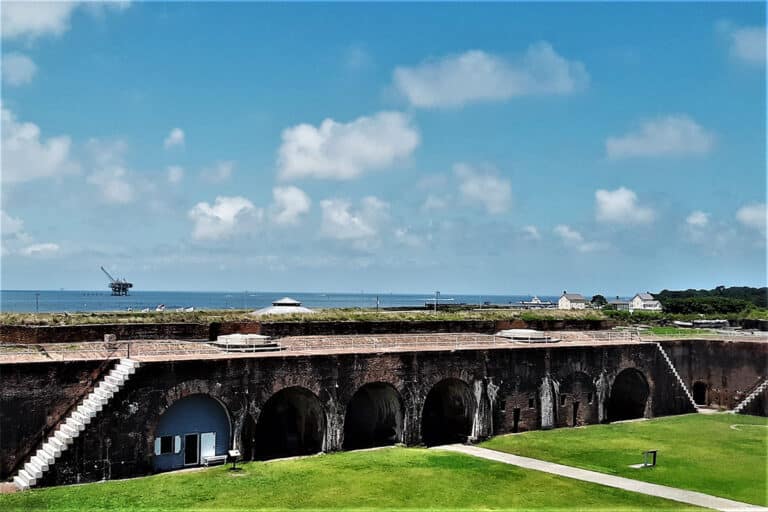 Haunted Exterior of Fort Morgan in Alabama